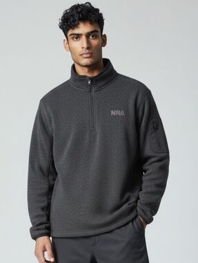 NRA Men's Heather Gray Zip Up XL